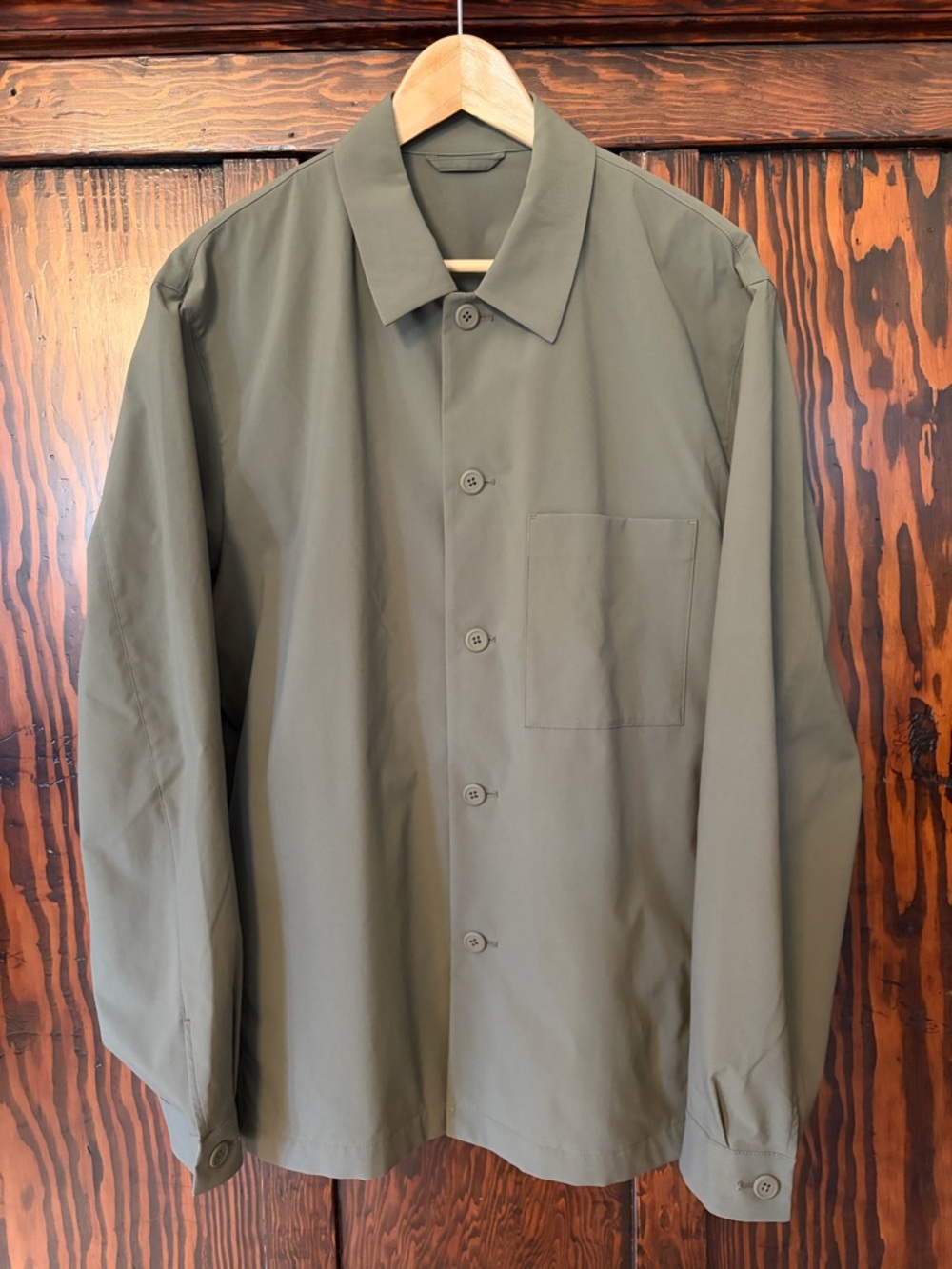 Men's Uniqlo Tech Stretch Woven Lightweight Button-Up Jacket